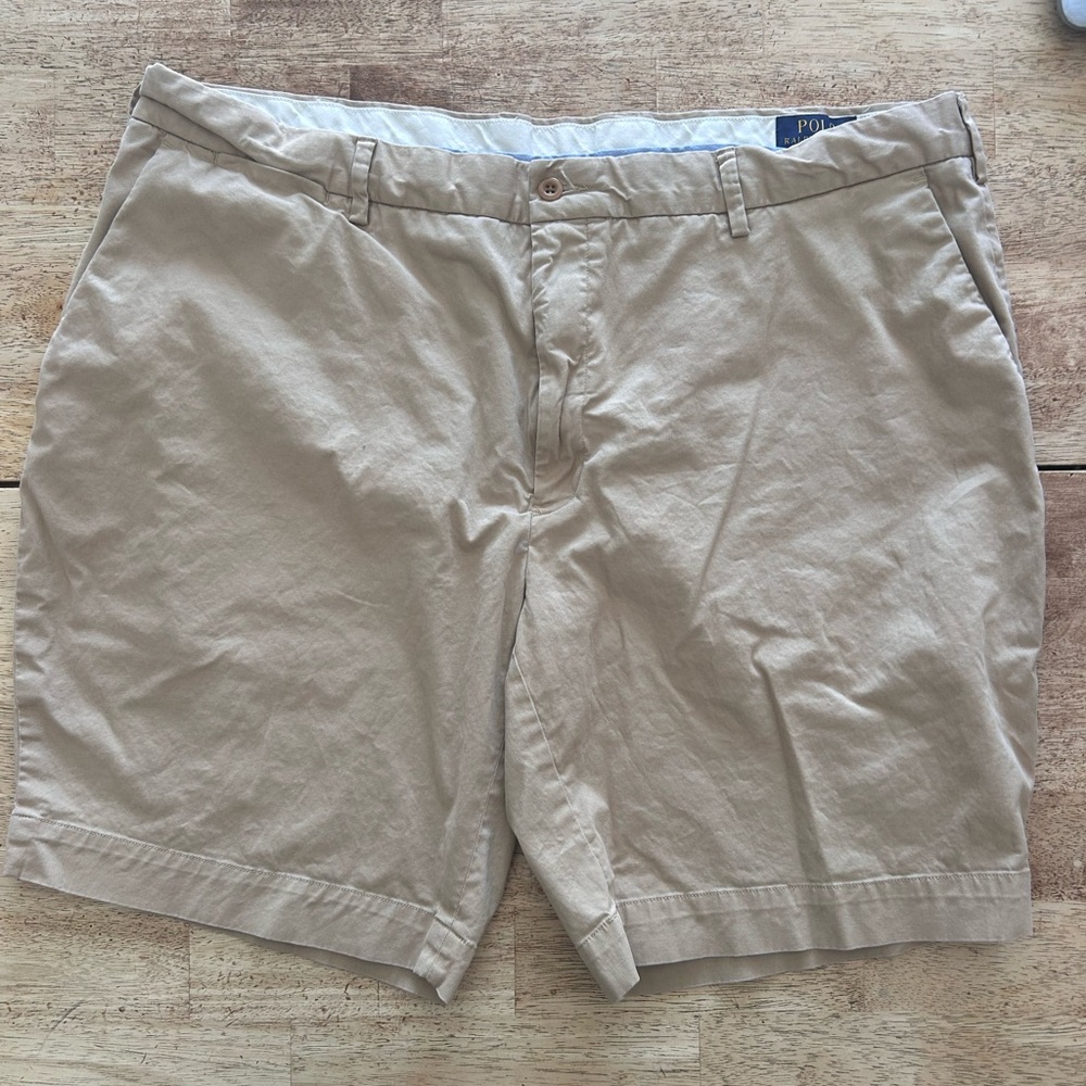 Polo by Ralph Lauren Men's Cream Flat Front Shorts